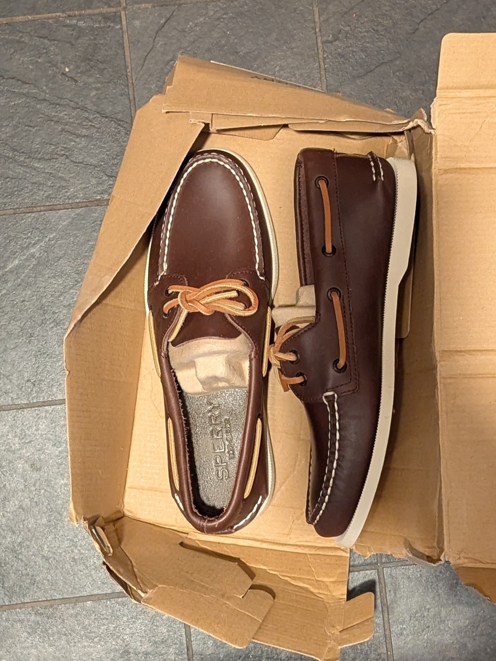 Sperry Brown Leather Classic Boat Shoe - Men's 9